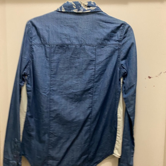 tye dye jean long sleeve cover up - Picture 2 of 3